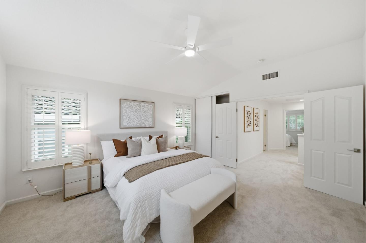 375 Montevideo Circle Fremont, CA 94539 - Photo 24 of 45 a spacious bedroom with a bed and a window