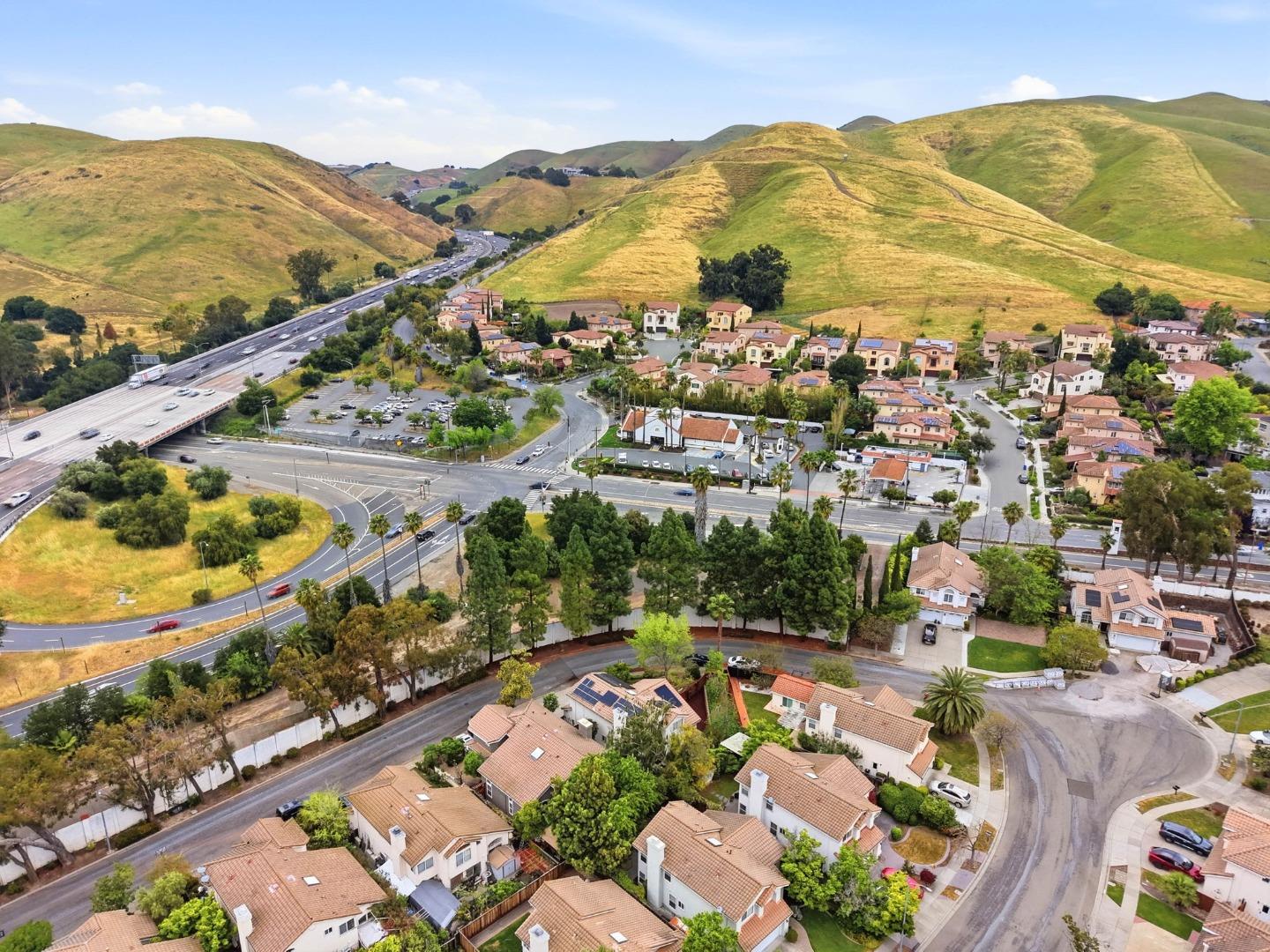 375 Montevideo Circle Fremont, CA 94539 - Photo 45 of 45 an aerial view of residential houses with outdoor space