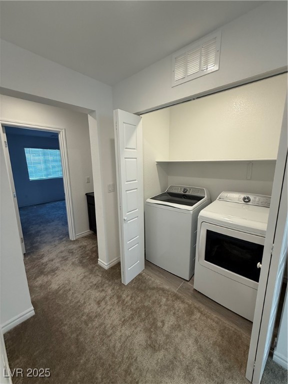 10774 Astell Isle Court Las Vegas, NV 89166 - Photo 24 of 34 Washroom with carpet flooring and washing machine and clothes dryer