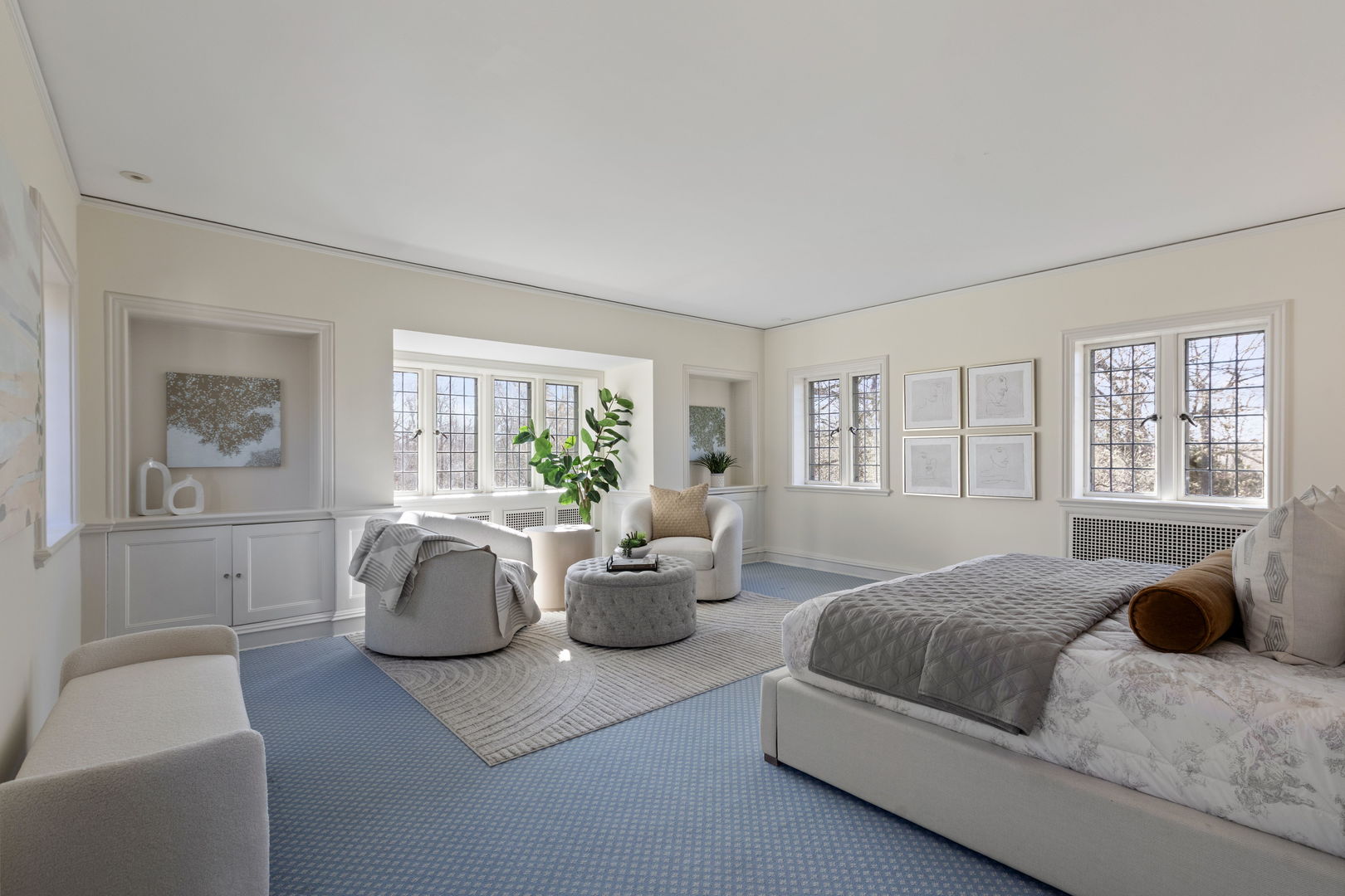 1650 Green Bay Road Lake Bluff, IL 60044 - Photo 31 of 63 a bedroom with two beds and a large window