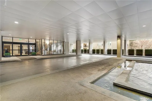 a building with sign broad