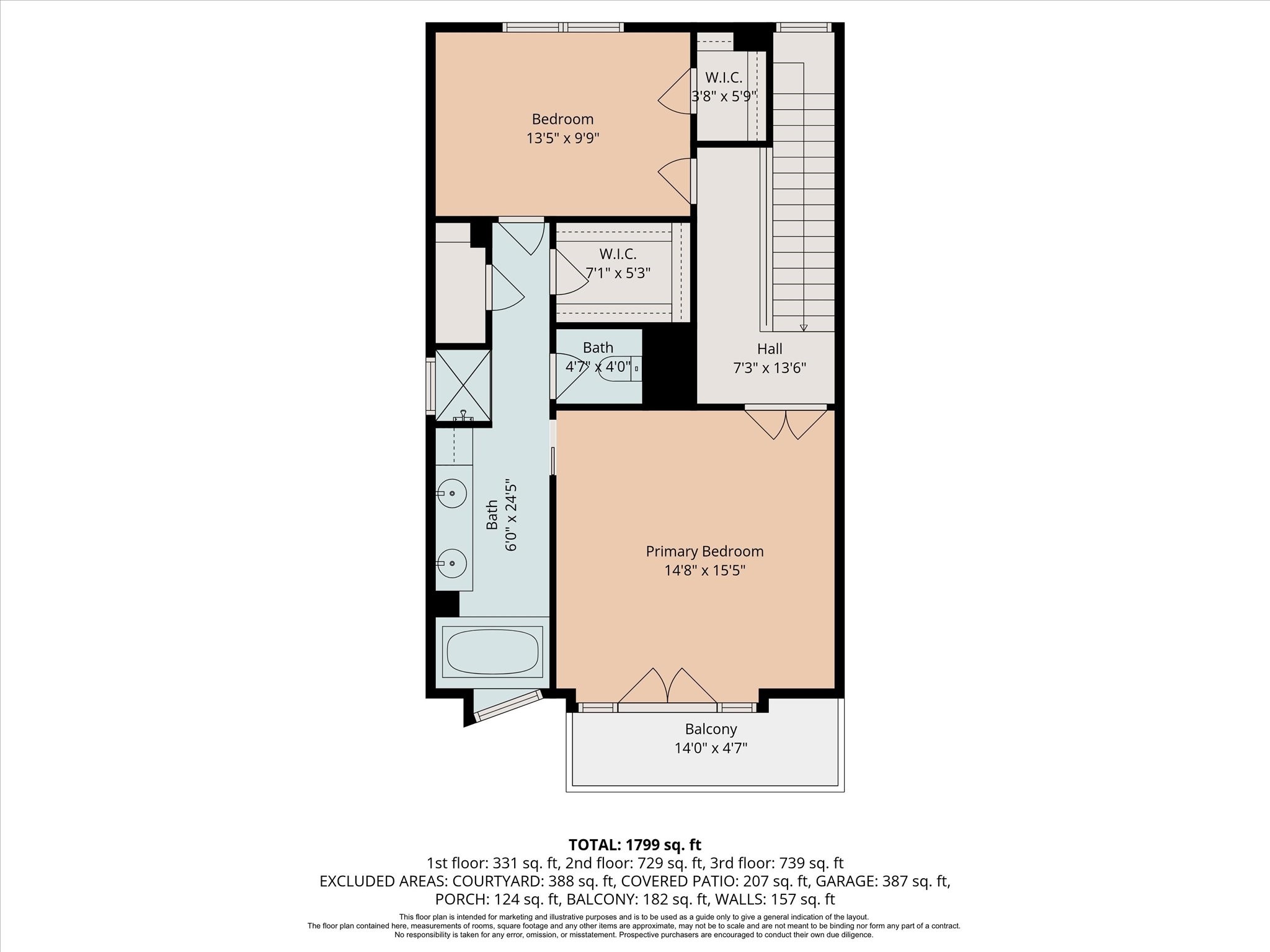 2510 Genesee Street Houston, TX 77006 - Photo 40 of 40 Third Floor Floor Plan