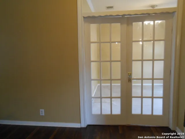 a view of a livingroom with a window