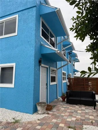 a front view of a building