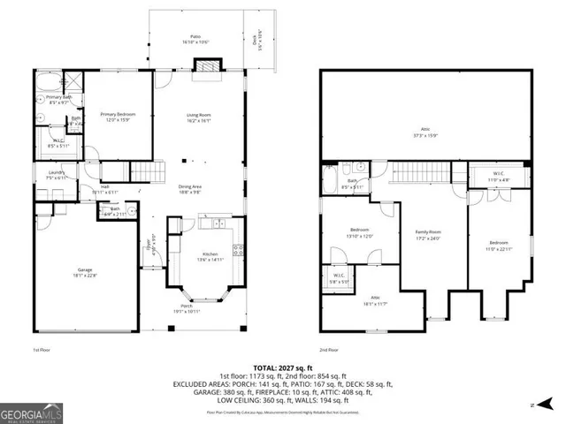 an aerial view of a house with outdoor space