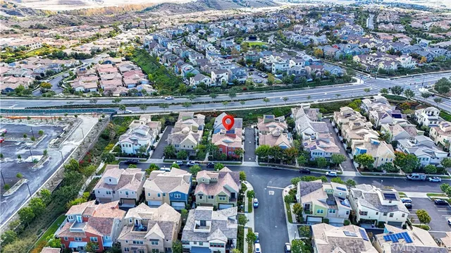 an aerial view of multiple houses