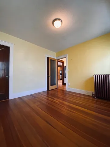 a lamp on a table in a room