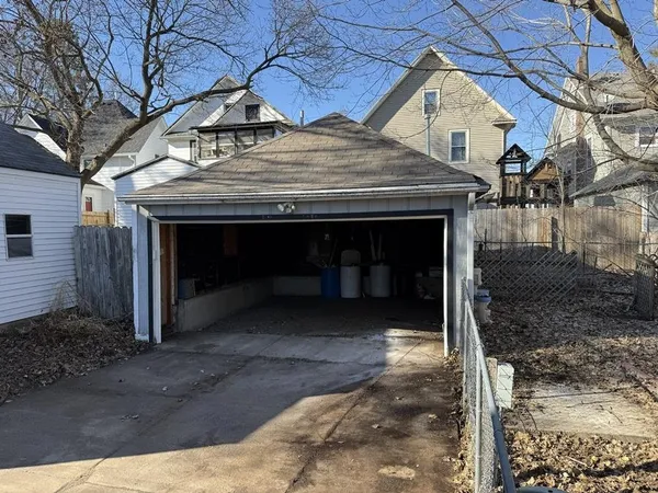 a view of a house with a small space
