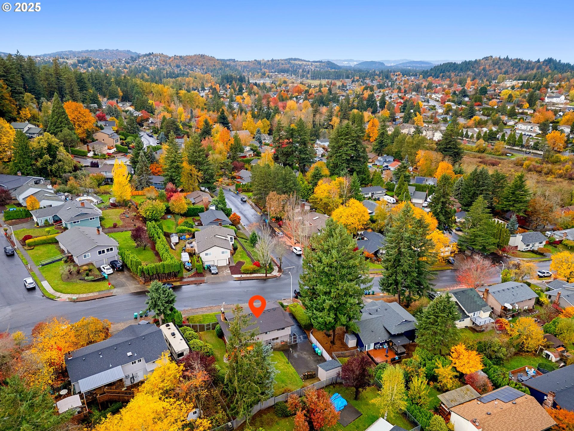 555 Southwest 7th Street Gresham, OR 97080 - Photo 45 of 48 an aerial view of residential houses with outdoor space and trees