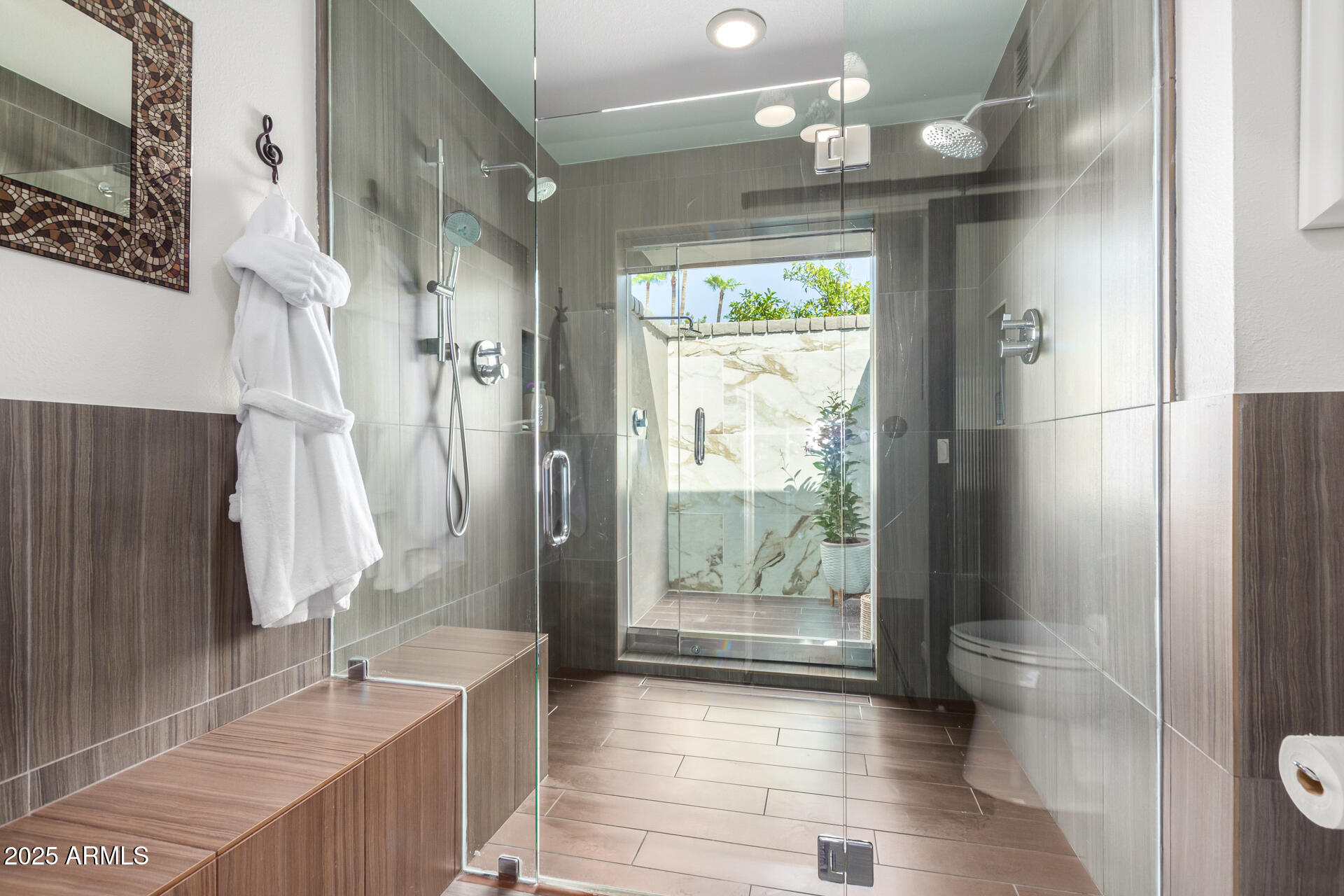 2909 East Las Rocas Drive Phoenix, AZ 85028 - Photo 20 of 48 a bathroom with a granite countertop sink a toilet and shower