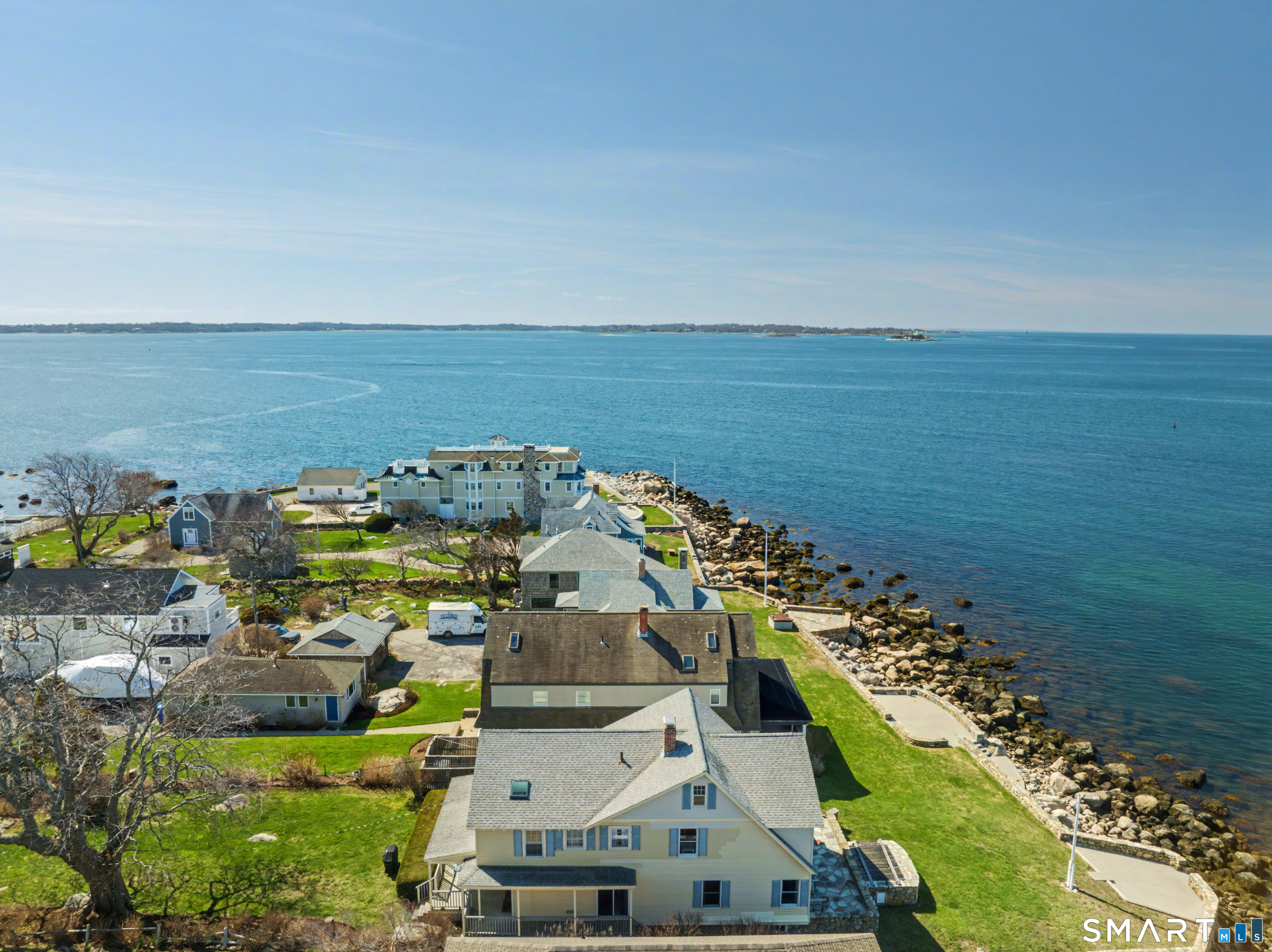 217 West Shore Avenue Groton, CT 06340 - Photo 31 of 34 an aerial view of ocean and residential houses with outdoor space