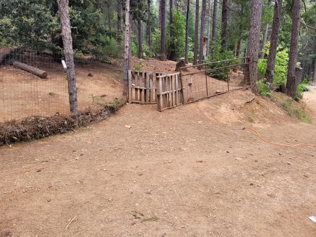 a view of backyard with a patio and mountain view