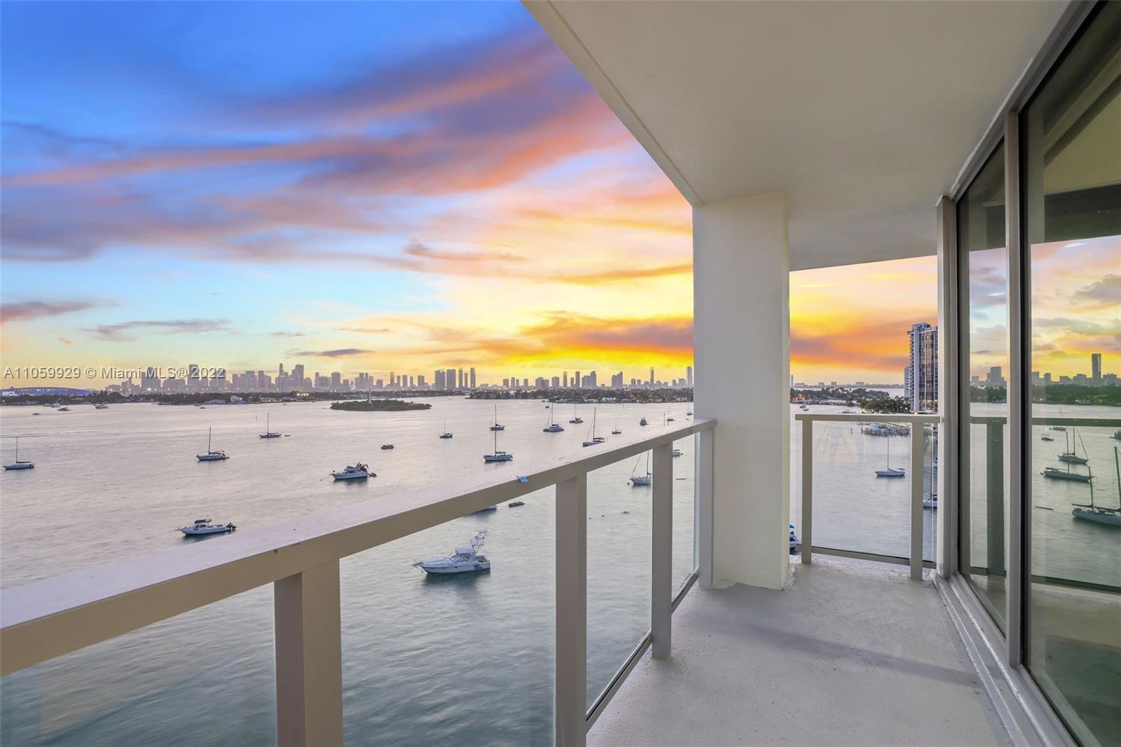 1504 Bay Road, Unit N0915 Miami Beach, FL 33139 - Photo 34 of 94 a view of a balcony with an ocean