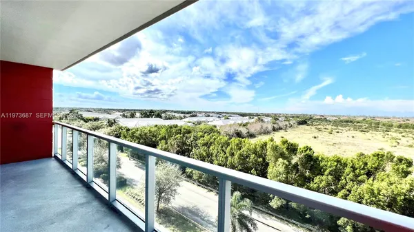 a view of a large window