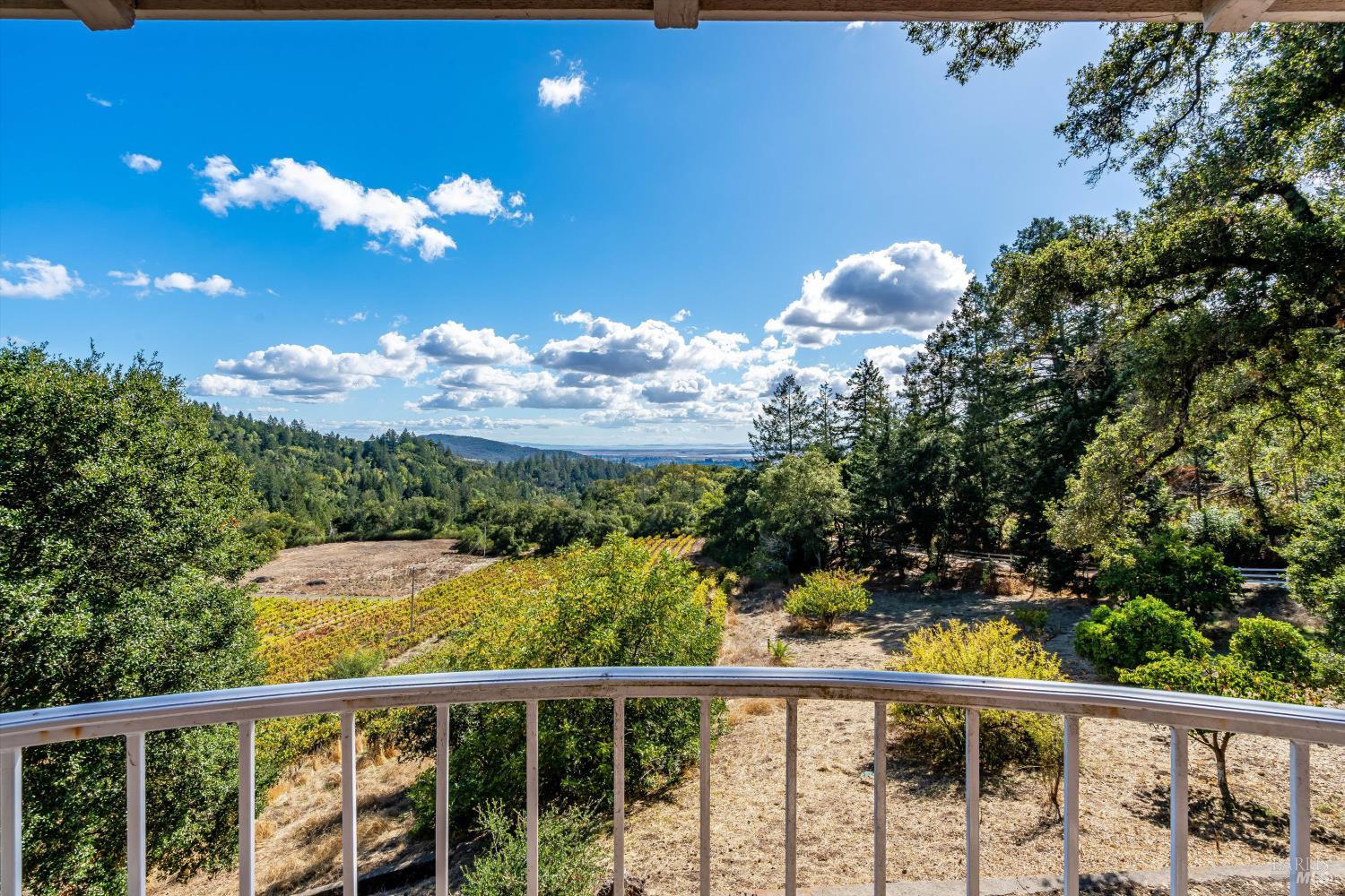 3200 Castle Road Sonoma, CA 95476 - Photo 18 of 42 The view from upstairs balcony accessible by bedrooms 1 and 2.
