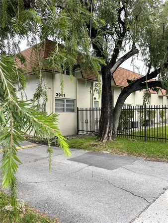 a house view with a garden space