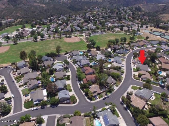 665 Azalea Street Thousand Oaks, CA 91360 - Photo 34 of 52 an aerial view of residential houses with outdoor space