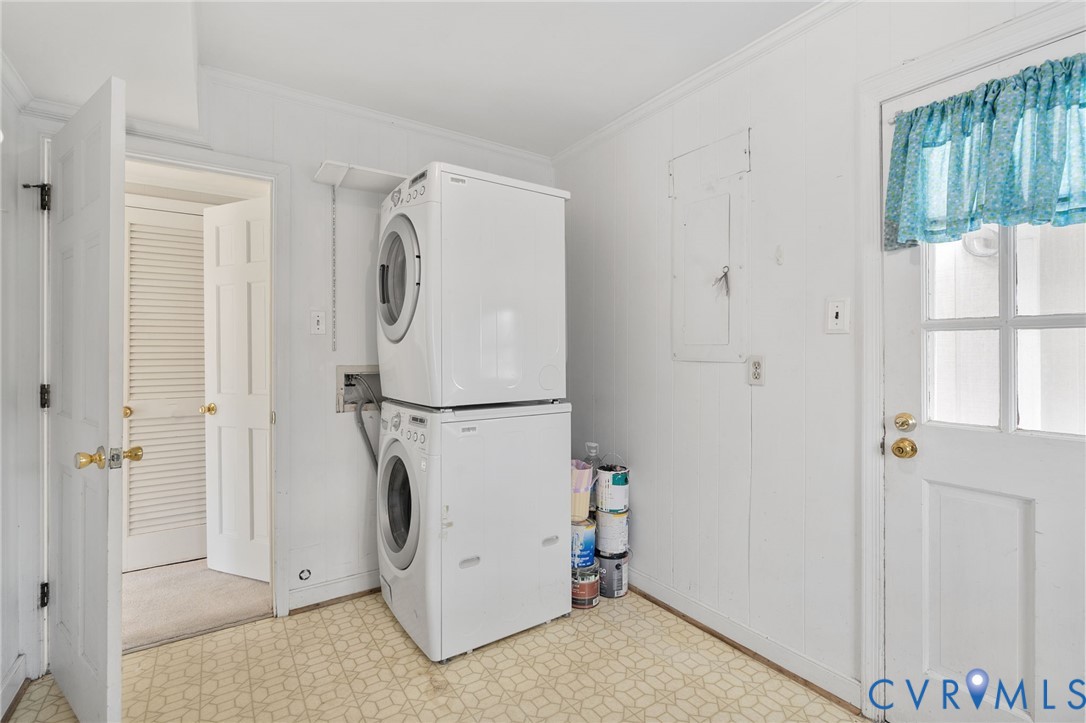 12216 Mt Hermon Road Ashland, VA 23005 - Photo 40 of 49 Washroom with light flooring, ornamental molding,