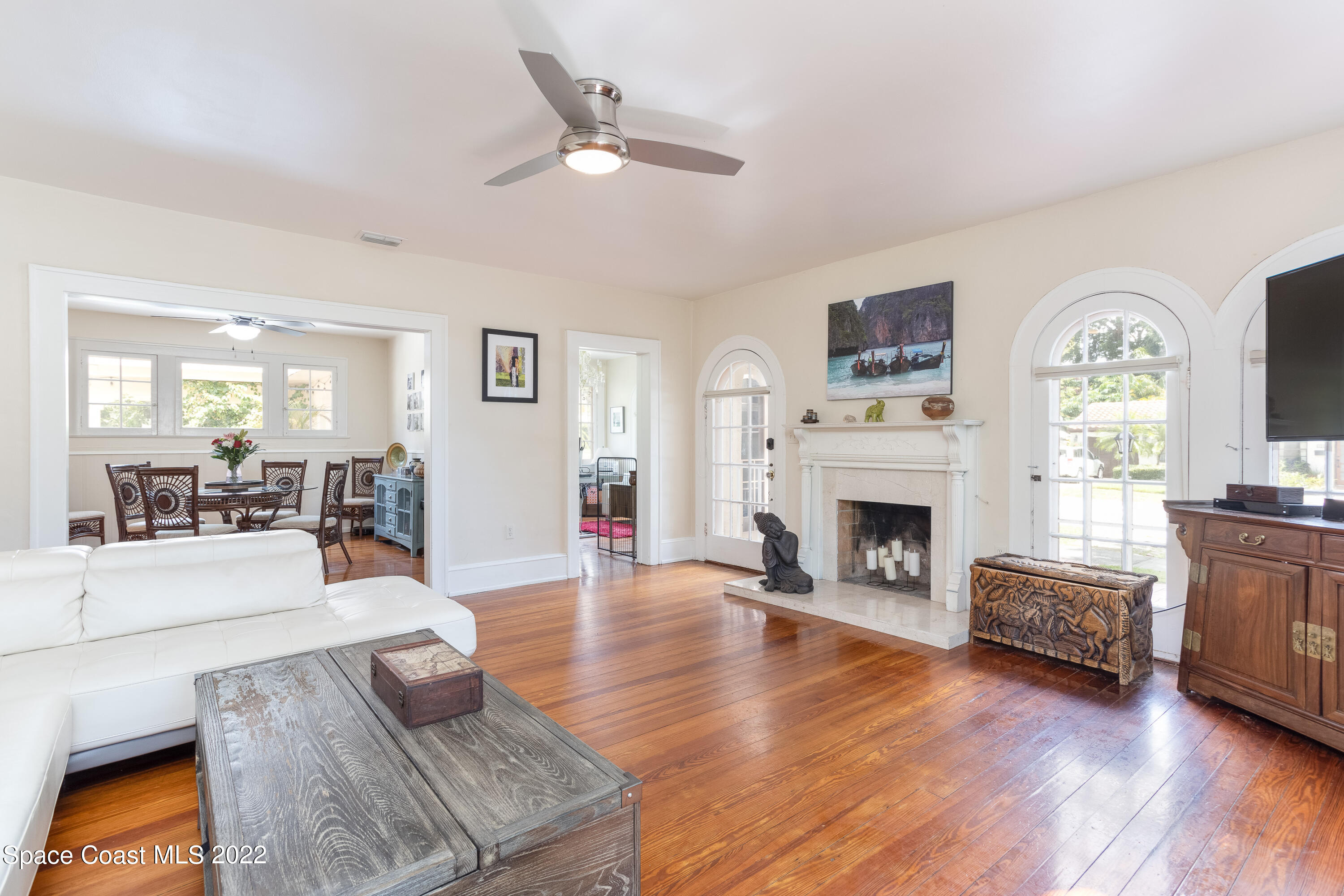 115 Valencia Road Rockledge, FL 32955 - Photo 5 of 36 Living Room to Dining & Office