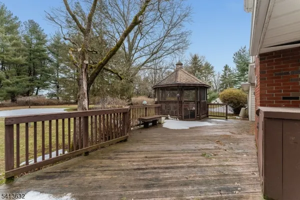 a front view of a house with a patio