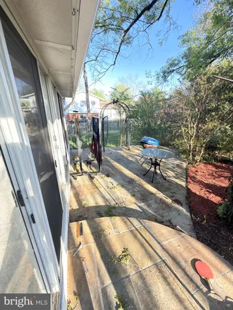 a view of outdoor space with seating area