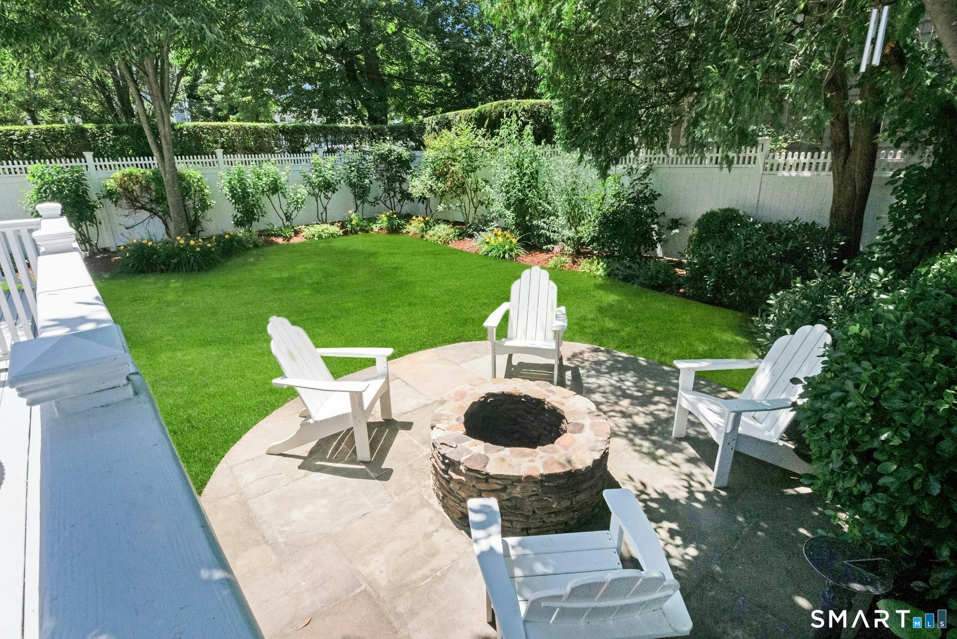 52 Chesterfield Road Stamford, CT 06902 - Photo 34 of 40 Backyard with fire pit