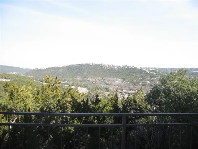 a view of a city from a balcony