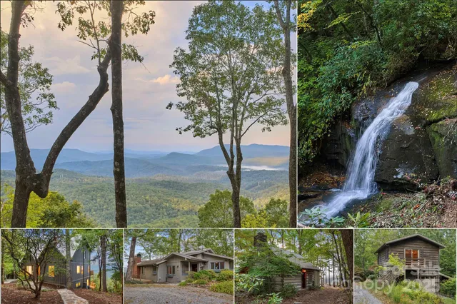an aerial view of residential house and green space