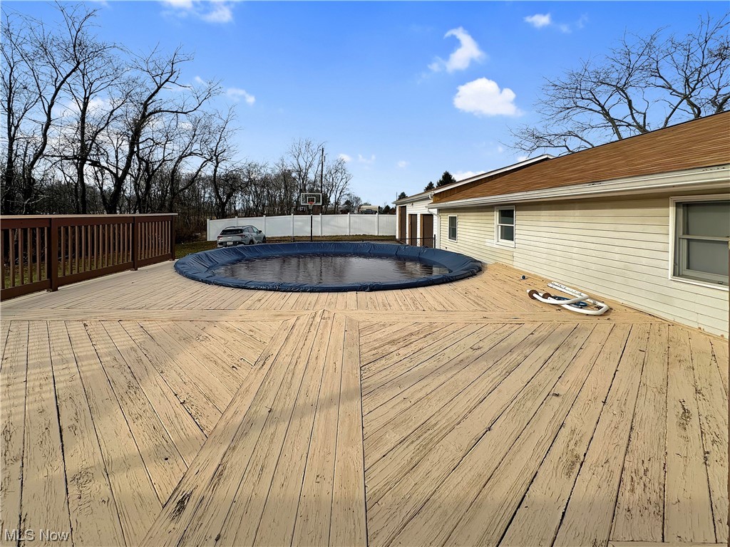 2692 Race Track Road New Cumberland, WV 26047 - Photo 5 of 25 Wooden terrace with a covered pool