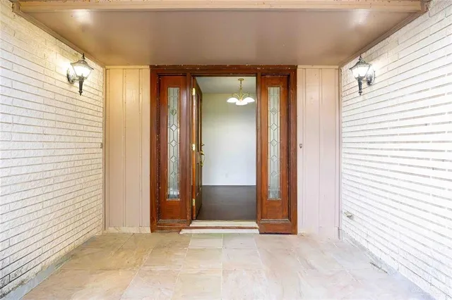 a view of an front door