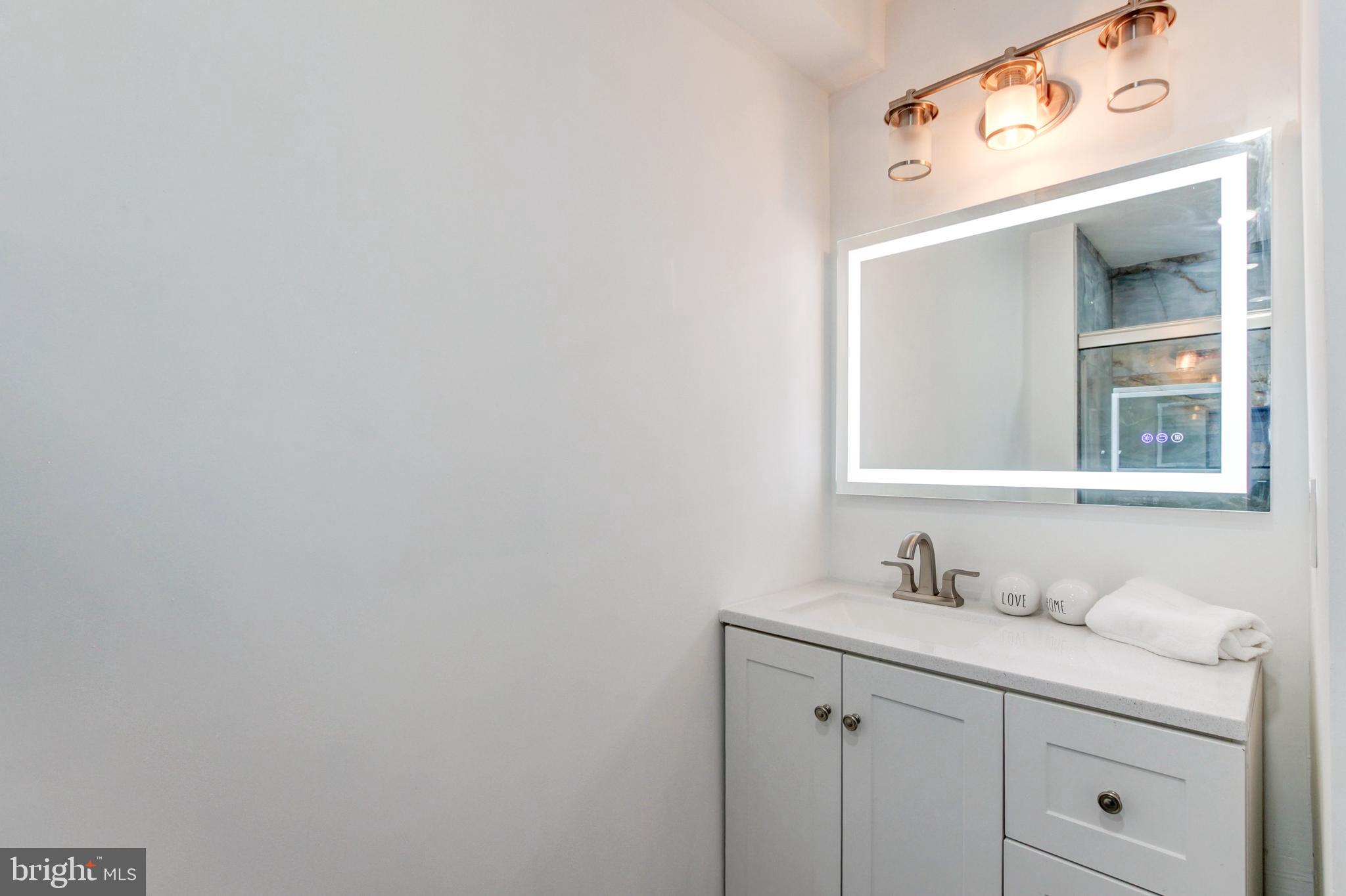 1613 Aisquith Street Baltimore, MD 21202 - Photo 23 of 46 a bathroom with a sink and a mirror