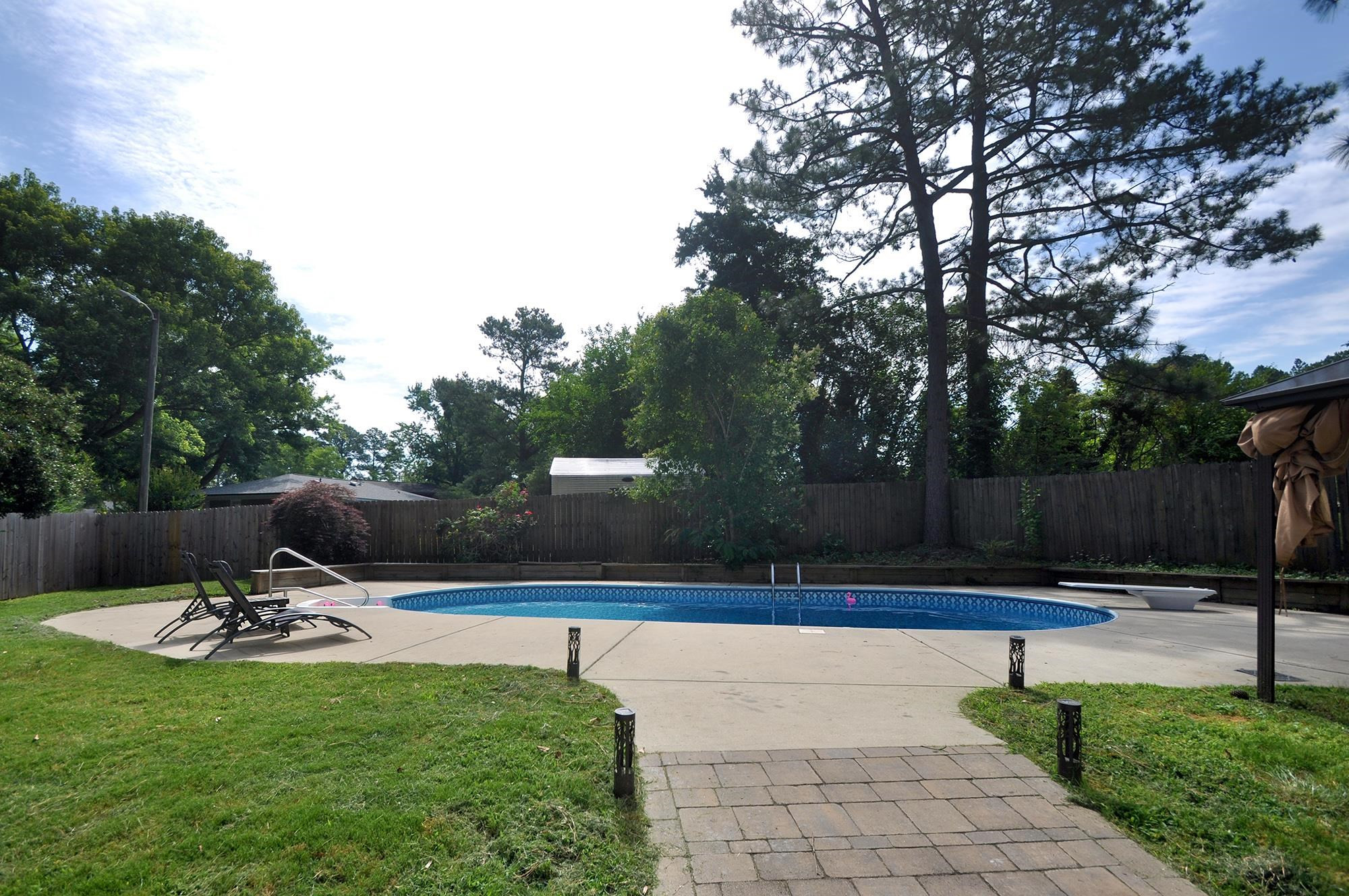 2401 Sanderford Road Raleigh, NC 27610 - Photo 29 of 31 Fenced Back Yard and Inground Pool 36.0 x 17.0