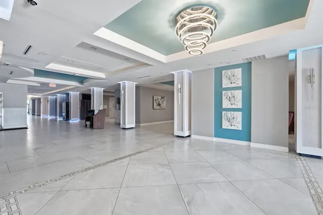 a bathroom with a glass door shower