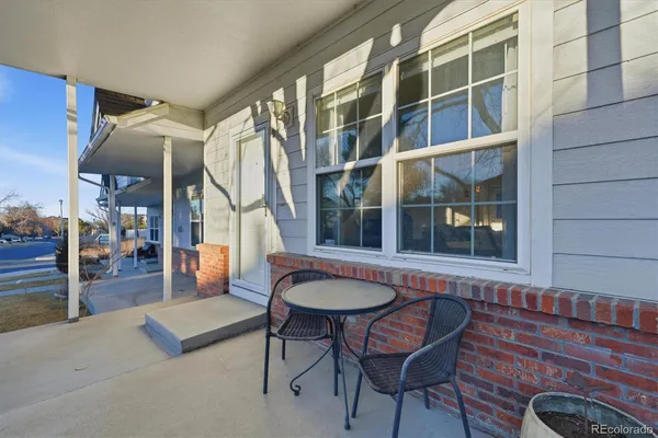 a view of a chairs with a table and chairs