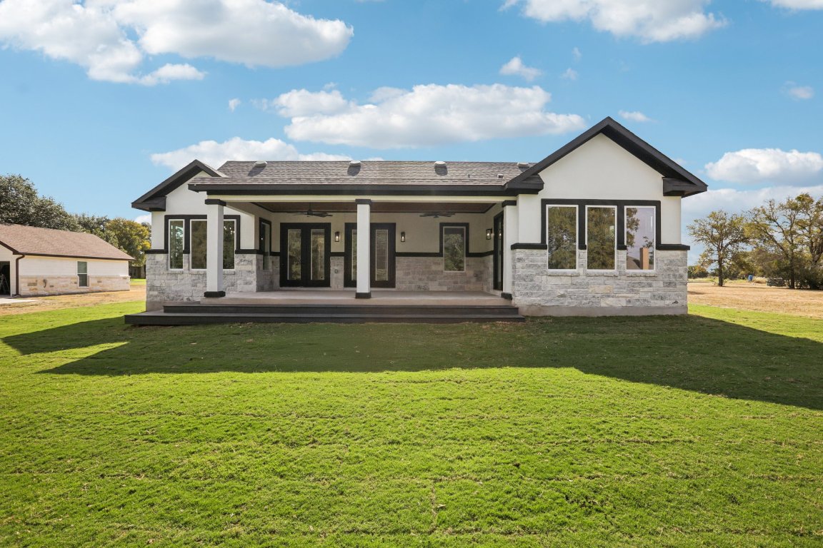 320 Yellow Ribbon Trail Burnet, TX 78611 - Photo 30 of 30 a front view of house with yard and swimming pool