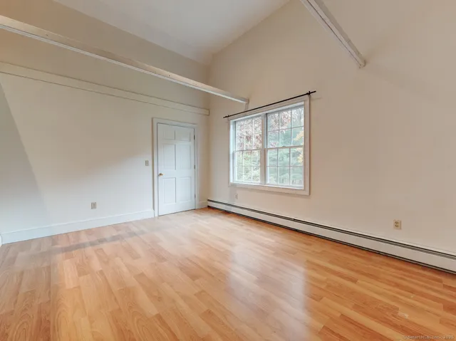 an empty room with window