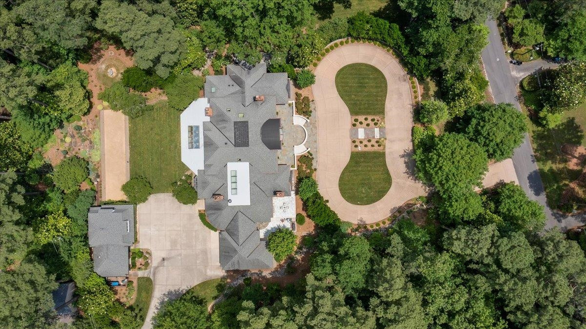 3300 Avon Road Durham, NC 27707 - Photo 53 of 67 an aerial view of a house with swimming pool and outdoor seating