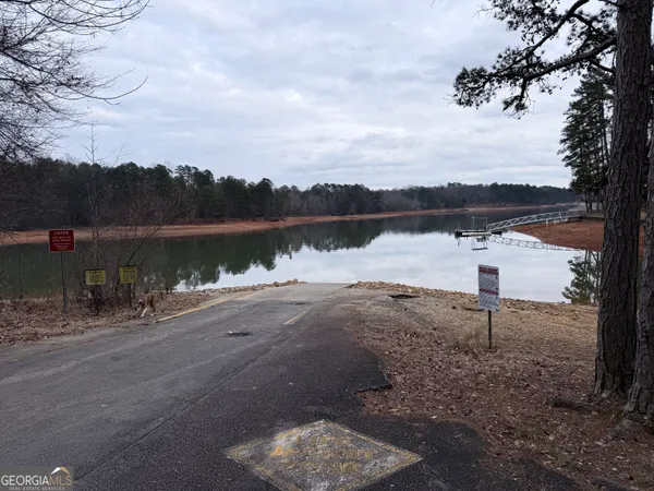 a view of a lake next to a lake view