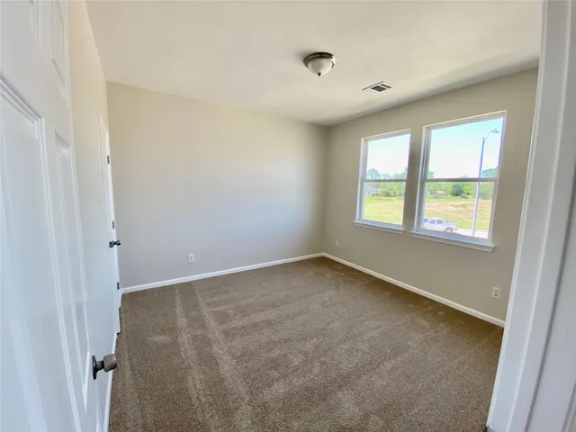 an empty room with a window