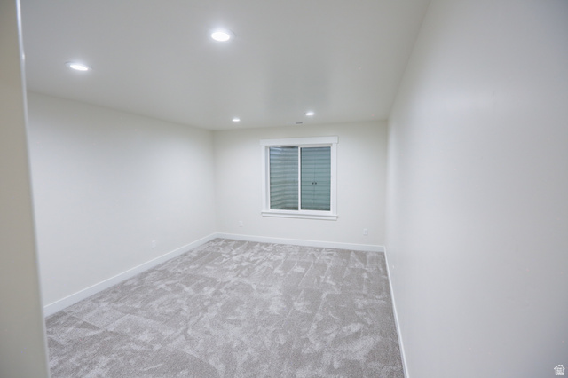 126 North 800 West Mapleton, UT 84664 - Photo 62 of 79 Spare room featuring light colored carpet and recessed lighting