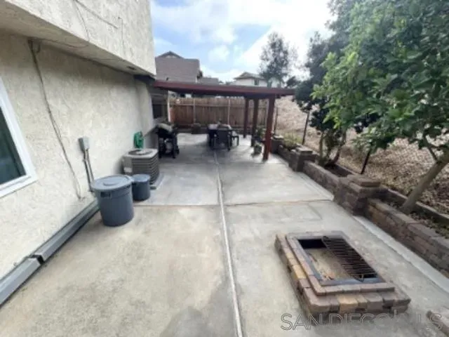 a view of outdoor space with seating area