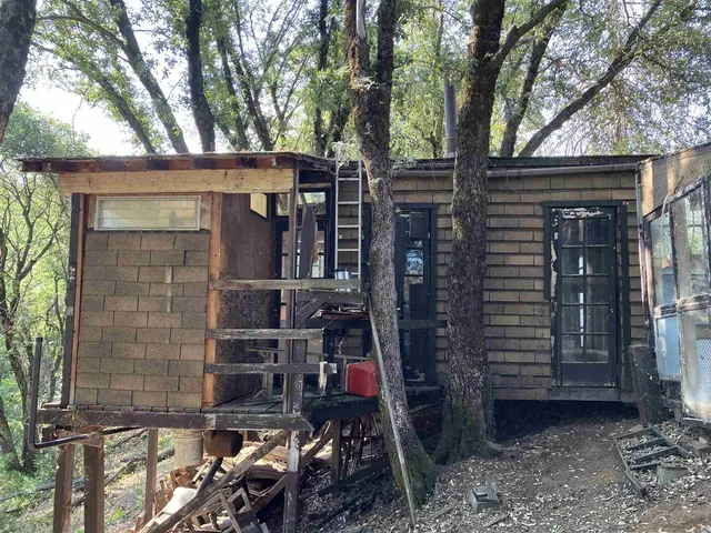 a backyard of a house