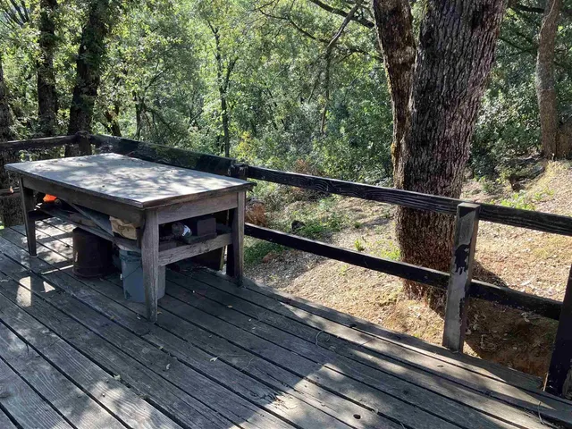 a room with a table and a chair