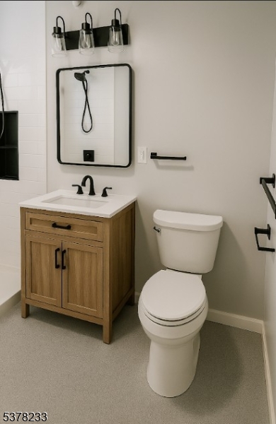 204 Bloomfield Avenue, Unit A Montclair, NJ 07042 - Photo 7 of 9 a bathroom with a toilet sink and mirror