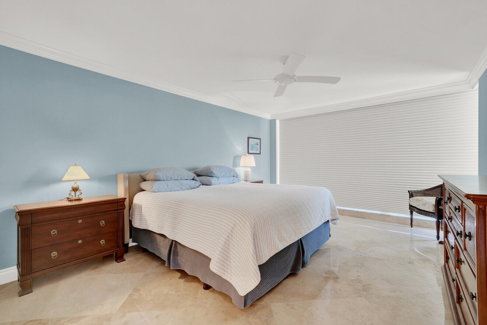 4101 North Ocean Boulevard, Unit D703 Boca Raton, FL 33431 - Photo 23 of 49 MASTER BEDROOM SHADES DRAWN