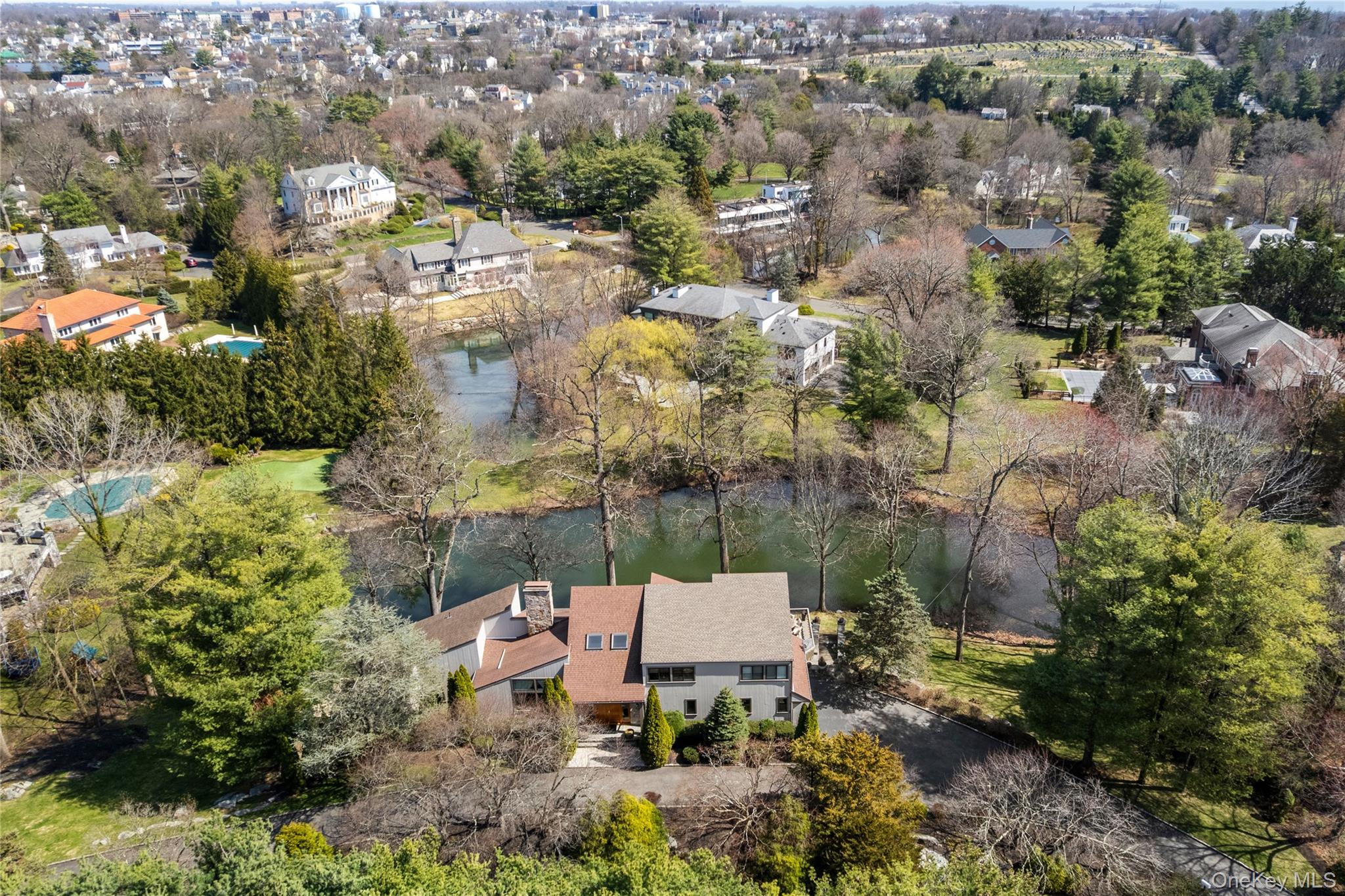 3 Lakeside Drive Rye, NY 10580 - Photo 26 of 31 an aerial view of a house with a yard