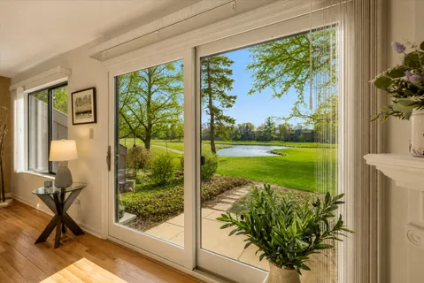 a view of a room with garden view and living room