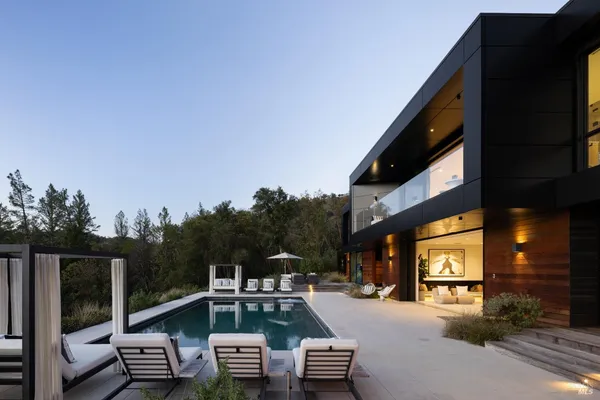 a outdoor space with furniture