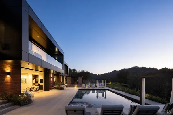 a view of a city street from a building