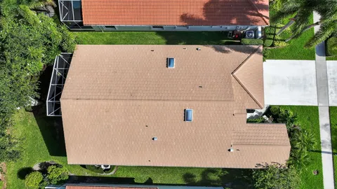 an aerial view of a city